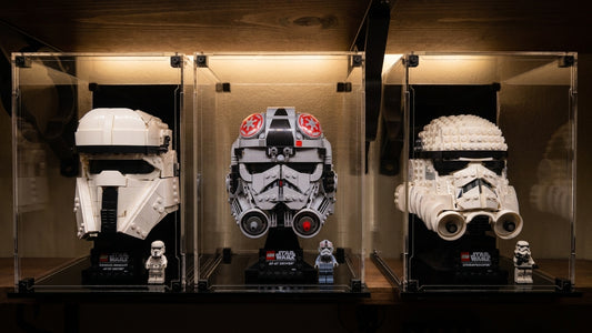 Lego Star Wars Helmet Cases with Minifigure Display